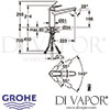 Grohe Eurodisc Cosmopolitan Single-Lever Sink Mixer Dimensions